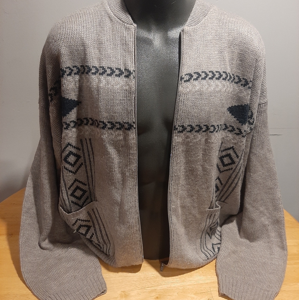 Mens zip up sweater